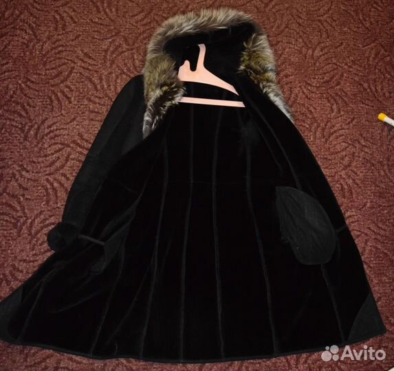 Дубленка женская с капюшоном