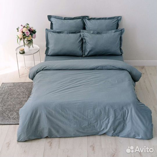 Постельное белье сатин Silver Grey