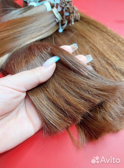 Детские волосы некрашеные на капсуле, 30см