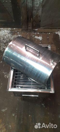 Коптильня горячего копчения из нержавейки
