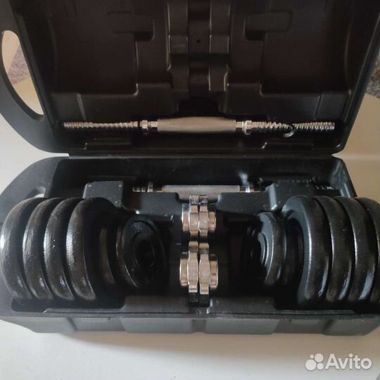 Набор новых разборных гантелей в кейсе 15 кг