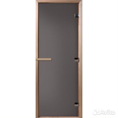 Дверь стеклянная Графит