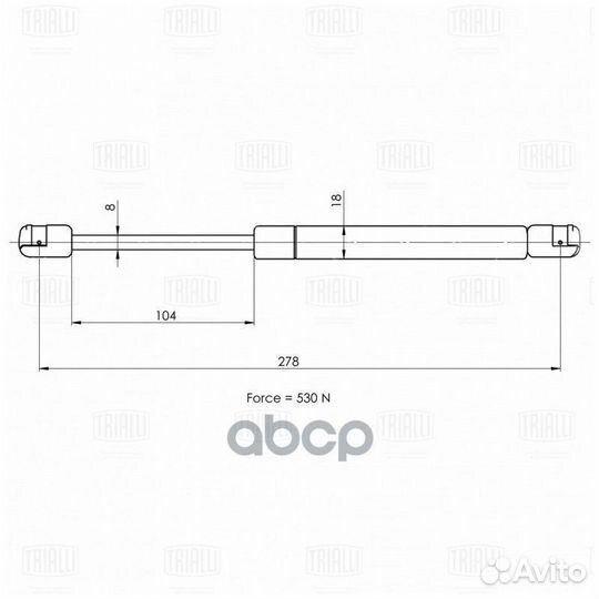 Упор газовый (амортизатор) для а/м VW Bora (98