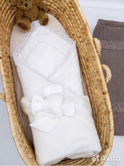 Муслиновый конверт на выписку