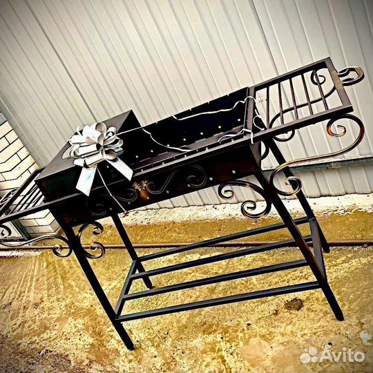 Мангал с печью под казан