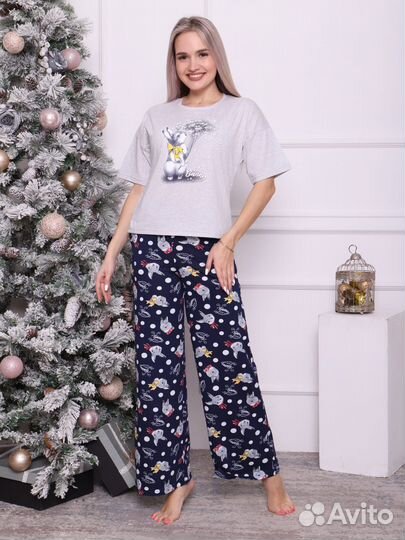 Пижама женская (хлопок) 46 размер