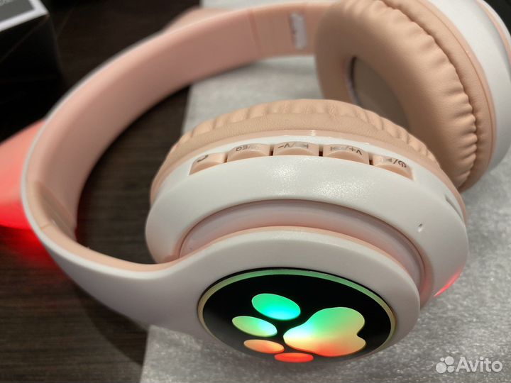 Детские беспроводные наушники с ушками