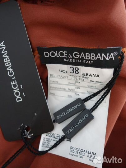 Dolce Gabbana новый шелковый топ блузка оригинал