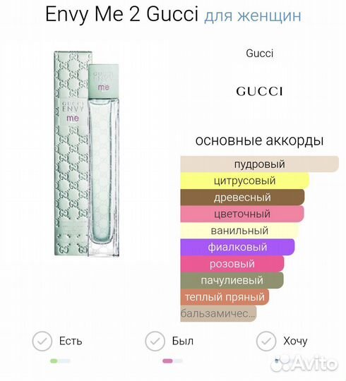 Туалетная вода Gucci Envy Me 2 оригинал винтаж