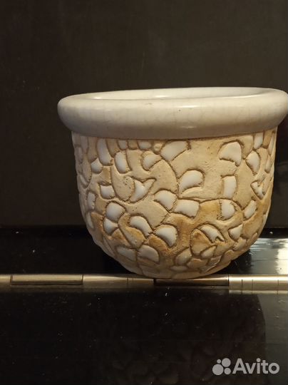 Оригинальный горшок для кактуса керамика