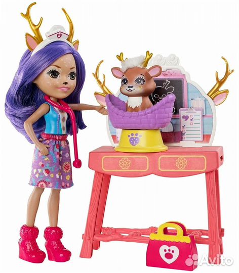 Домик Enchantimals Данесса и Олень + Ветеринарная