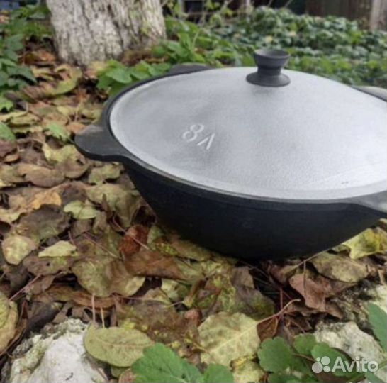 Казан чyгунный 8л