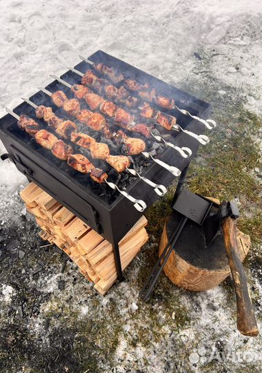 Дорожный мангал 7в1 +46 предметов в комплекте