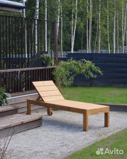 Шезлонги садовые из массива сосны