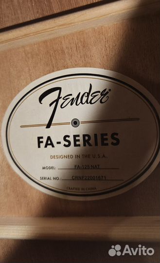 Акустическая гитара fender