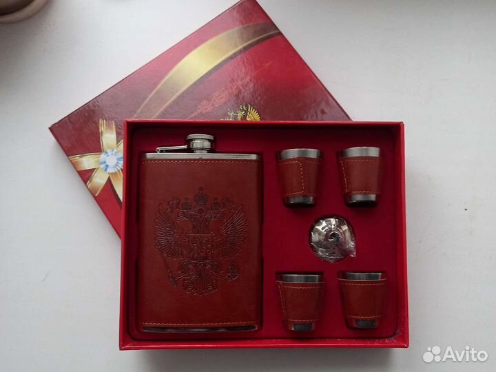 Фляга стопки воронка набор подарочный новый