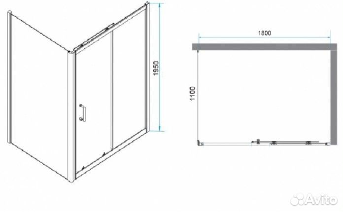 Душевой уголок RGW Passage PA-74B 180x110 см, черный профиль