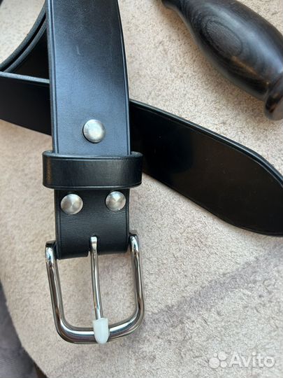 Ремень из кожи 35мм, ручная работа