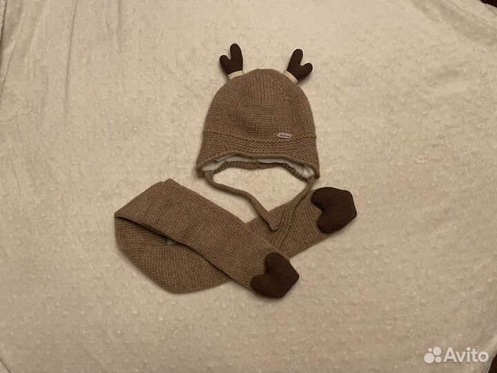 Комплект шапка с шарфиком 46-48 рр