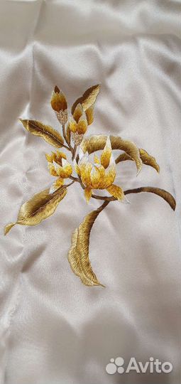 Платок, 100 китайский шелк с вышивкой shu