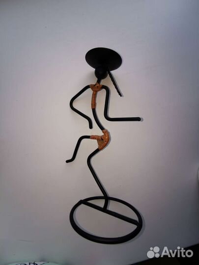 Подсвечник IKEA черный Танцующая девушка