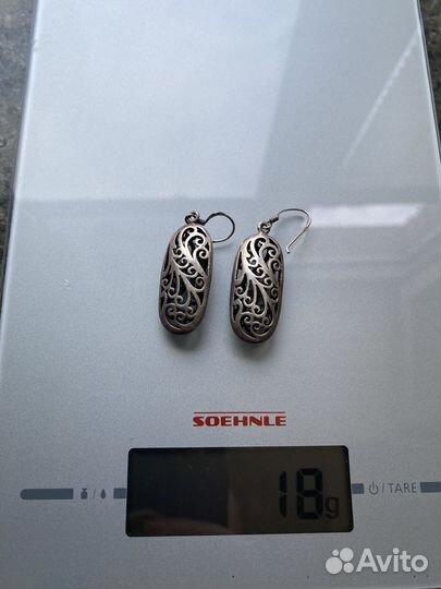 Серьги винтажные (серебро)