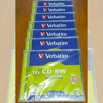 CD-RW Verbatim диски новые, 8шт