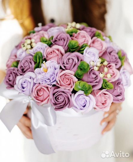 Мыльные цветы розы букет