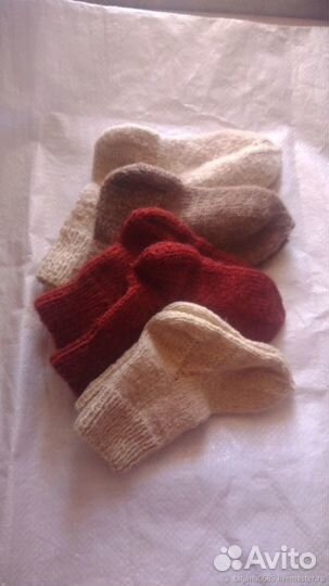 Шерстяные носки и варежки, следки