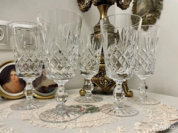 Фужеры кубки гхз “Трактирные» хрустальные