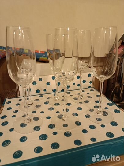 Бокалы для шампанского стекло 12 штук