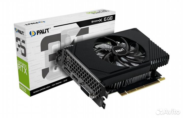 Видеокарта Palit GeForce RTX 3050 StormX 6GB