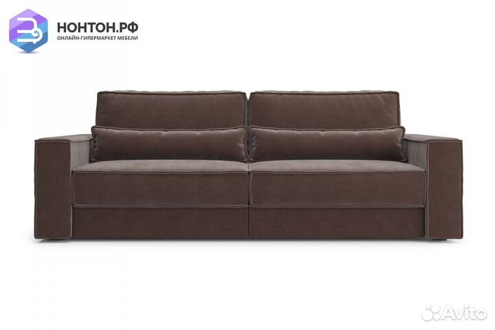 Диван тик-так Сохо 3-х местный коричневый