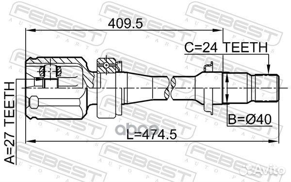 0111-ACV30RH ШРУС внутренний правый к-кт Toyot