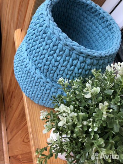 Корзинки из трикотажной пряжи