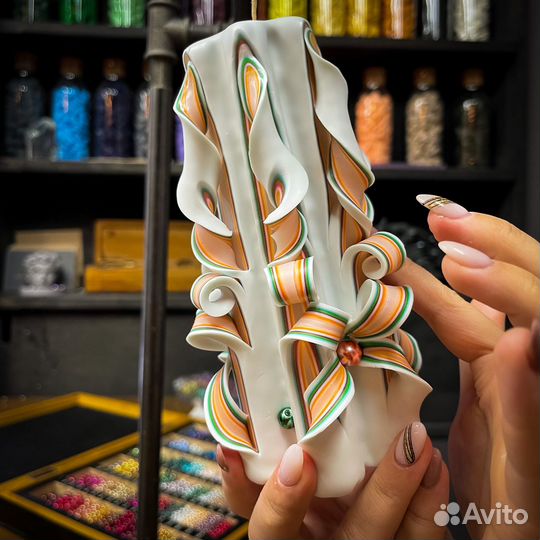 Мастер-класс по резным свечам