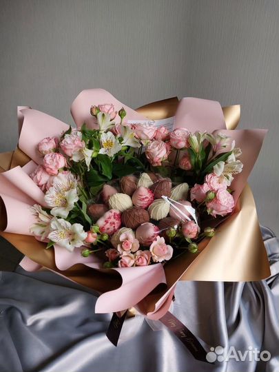 Букет из клубники в шоколаде