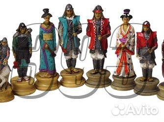 Шахматные фигуры Самураи (полистоун) (34985)