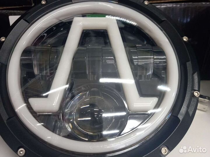 Фары Нива 4 линзы с ходовым огнём белый жёлтый