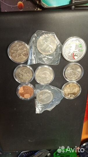 Монеты иностранные 100 штук в ассортименте