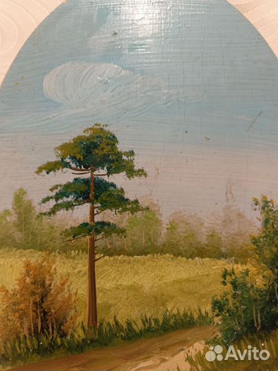 Картина маслом полевой пейзаж