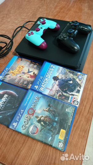 Sony playstation 4 slim 1 tb с играми