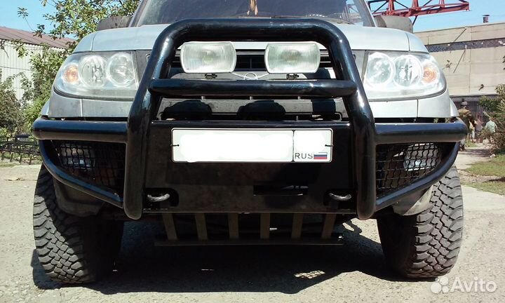 Передний бампер Беркут с кенгурином УАЗ Патриот