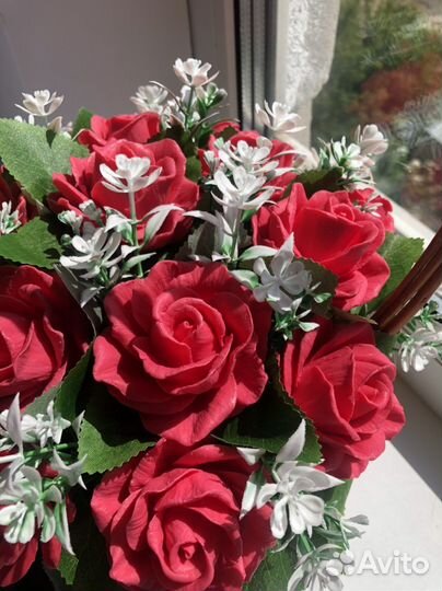 Букет из мыльных роз