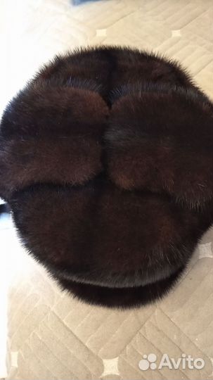 Норковая шапка мужская с козырьком 59 размер