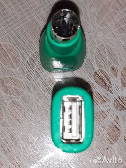 Переходник PS2 (m) USB A(f) зеленый