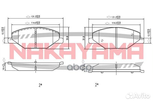 Колодки тормозные HP8491NY nakayama