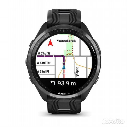 Смарт-часы Garmin forerunner 965 с черным ремешком