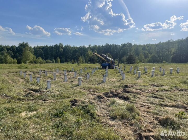 Жб сваи для дома из бревна