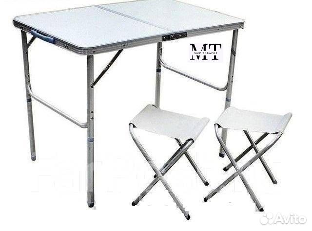 Стол туристический складной + 2 стула